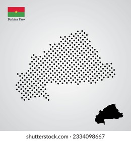 vector illustration of Bulgaria map silhouette halftone style