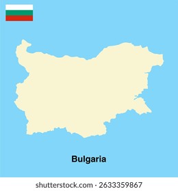 Vector illustration of Bulgaria map silhouette