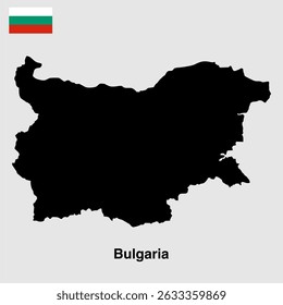 Vector illustration of Bulgaria map silhouette