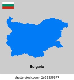 Vector illustration of Bulgaria map silhouette