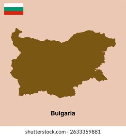 Vector illustration of Bulgaria map silhouette