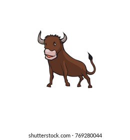 Vector illustration bull for logo and icon