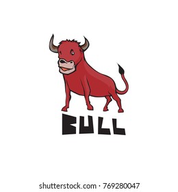Vector illustration bull for logo and icon