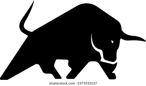 Vector illustration of a bull on a transparent background