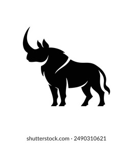 Vector illustration bull silhouette logo