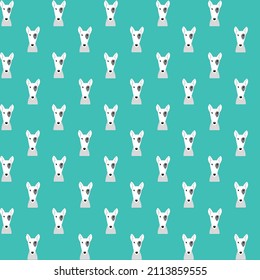 Vector illustration of a bull terrier pattern