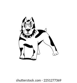 ilustración vectorial de un bulldog