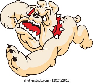 Vector illustration of a bulldog cartoon