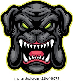 vector illustration of bulldog head mascot for esport and sport logo 