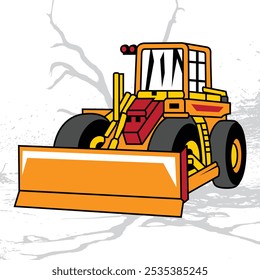 ilustração vetorial do projeto bulldozer