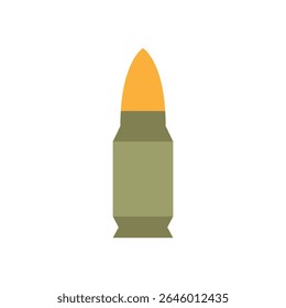 Vector illustration of a Bullet in flat style isolated in white background