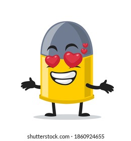 Vektorgrafik von Kugeln-Maskottchen oder Zeichen mit Liebe Auge