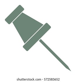 Vector Illustration of Bulletin Pin Icon in gray
