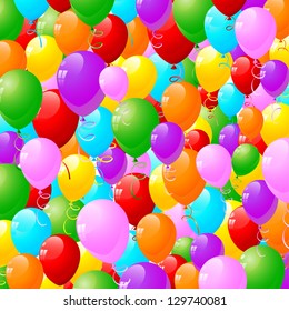 vector illustration of of bunch of colorful balloon