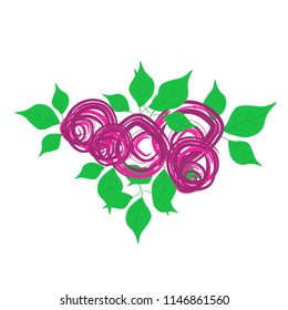 Vector illustration of a bunch of roses.