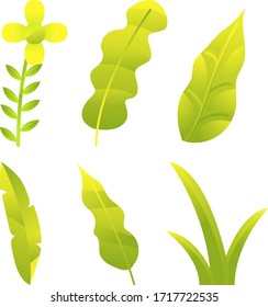 Ilustración vectorial, Planta de montaje verde, fondo aislado, estilo de diseño plano.