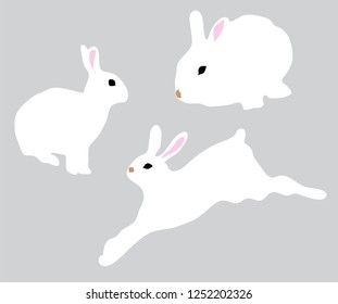 vector illustration of bunnies seamless background. nature background.