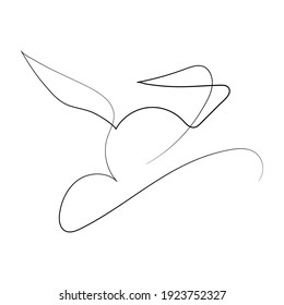 Vector Illustration of Bunny Line Art Drawing for Easter Day Celebration. Good for Cover, Poster, T-Shirt, Graphic Design Print, and others.