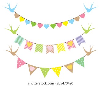 vector illustration of bunting background