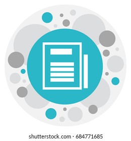 Vector Illustration Of Bureau Symbol On Sheets Icon. Premium Quality Isolated Page Element In Trendy Flat Style.