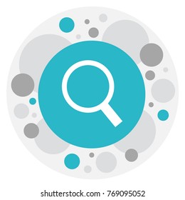 Vector Illustration Of Bureau Symbol On Magnifier Icon. Premium Quality Isolated Loupe Element In Trendy Flat Style.