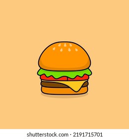 Vektorgrafik eines Hamburger Cartoons 