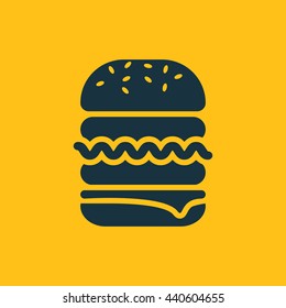 Vector illustration of burger icon