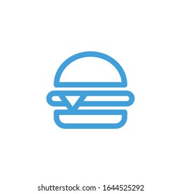 Vector illustration, burger icon. Line design template