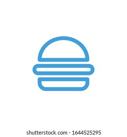 Vector illustration, burger icon. Line design template