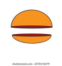 Vector Illustration of Burger with Pixel Art Design, perfect for food assets themed designs, perfect for food assets themed designs