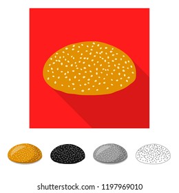 Vector illustration of burger and sandwich logo. Set of burger and slice stock vector illustration.