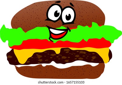 Grabador de ilustración vectorial con expresión de cara sonrisa