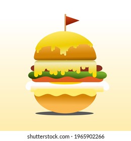 vector illustration of burgers for restaurants, places to eat, food, dining menus