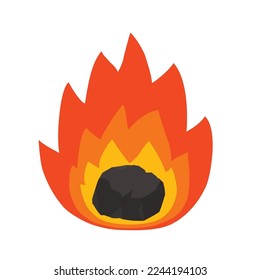 Vector illustration of burning coals.