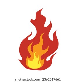 vector illustration of burning fire