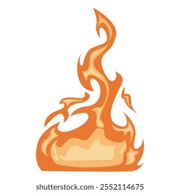 vector illustration of burning flames