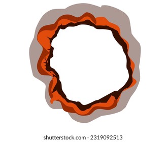 vector, illustration Burning hole in paper