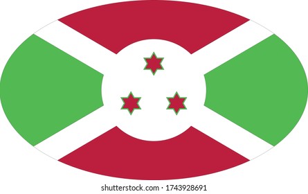 vector illustration of Burundi flag