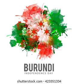 Vector illustration of Burundi independence day.