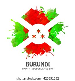 Vector illustration of Burundi independence day.