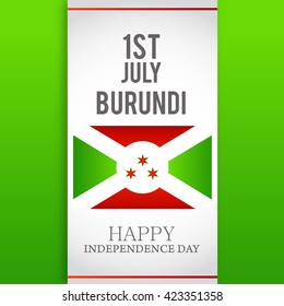 Vector illustration of Burundi independence day.