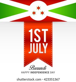 Vector illustration of Burundi independence day.