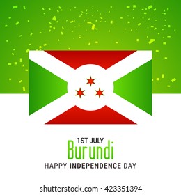 Vector illustration of Burundi independence day.