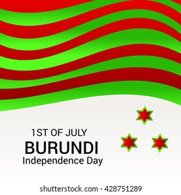 Vector illustration of Burundi independence day.
