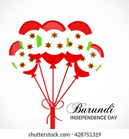Vector illustration of Burundi independence day.