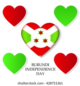 Vector illustration of Burundi independence day.