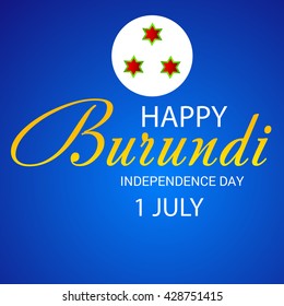 Vector illustration of Burundi independence day.