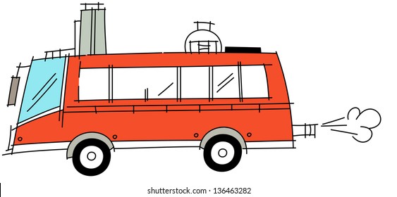 Vector illustration of a bus