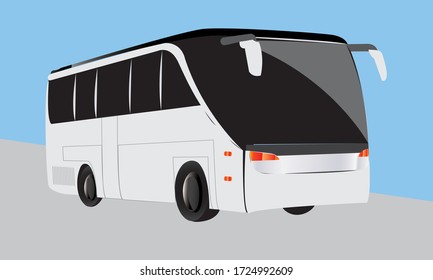 Vector Illustration of a Bus, City Bus