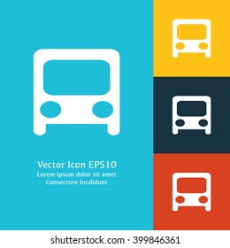 Vector illustration of bus icon